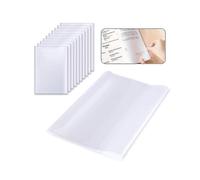 10pcs A4 Clear Exercise Book Covers, Transparent Book Cover, Thicken Plastic Reusable And Adjustable Clear Book Covers