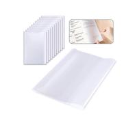 10pcs A4 Clear Exercise Book Covers, Transparent Book Cover, Thicken Plastic Reusable And Adjustable Clear Book Covers