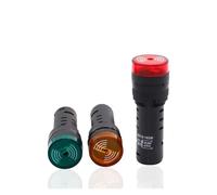 10pcs AD16-16SM Red AC380V 16mm LED Flash Alarm Indicator Buzzer Signal Lamp Controls Switches