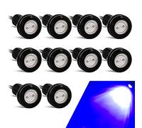 10PCS Alto Poder 18mm 9W Luz de ojo de águila Luz LED Para Automóvil Moto Luz Diurna Eagle Eye DRL Luces de Marcado (Azul)