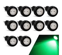 10PCS Alto Poder 18mm 9W Luz de ojo de águila Luz LED Para Automóvil Moto Luz Diurna Eagle Eye DRL Luces de Marcado (Verde)