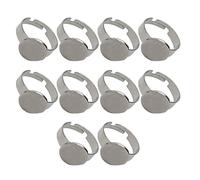 10pcs Anillos Creativos Bases de Joyero Anillos Ajustables de Acero Inoxidable para Proyectos de Joyería Anillos de Acero Inoxidable Ajuste