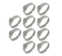10pcs Anillos Creativos Bases de Joyero Anillos Ajustables de Acero Inoxidable para Proyectos de Joyería Anillos de Acero Inoxidable Ajuste