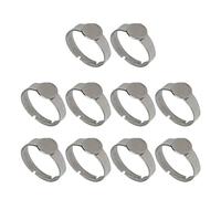 10pcs Anillos Creativos Bases de Joyero Anillos Ajustables de Acero Inoxidable para Proyectos de Joyería Anillos de Acero Inoxidable Ajuste