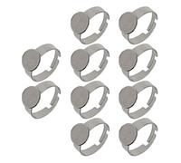 10pcs Anillos Creativos Bases de Joyero Anillos Ajustables de Acero Inoxidable para Proyectos de Joyería Anillos de Acero Inoxidable Ajuste
