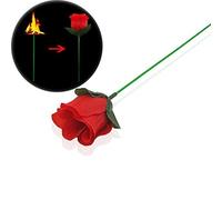 10pcs antorcha a flor antorcha a rosa fuego magia truco llama apareciendo flor profesional mago bar ilusión etapa accesorios