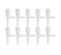 10PCS Aquarium Air Control Valve, Airflow Control Valves Plastic 3 Way Air Pump Control Valves Aquarium T Shape Inline Tubing Connectors (Blanco)