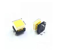 10pcs B3F Tactile Push Button Switch +A14 Color Hat + Transparent Cap Momentary Tact Touch Micro 12 * 12 * 7.3mm ESSEIEIE(Yellow)