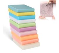 10pcs Bloques de Tallado de Caucho, Bloques de Tallado de Sellos de Caucho Bloques de Tallado de Sellos de Caucho Bloques de Taco de Linóleo Kit de Fabricación de Sellos para Grabado, Scrapbooking