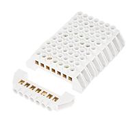10Pcs Bloques de Terminales, 7 orificios Diseño de puente Cable de distribución eléctrica Tornillo Conectores de bloque de terminales de latón para Electrodomésticos Circuitos Máquinas
