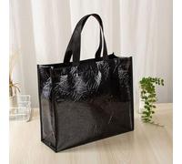 10pcs Bolsa de mano de tela no tejida Fiesta Boda Cumpleaños Set Bolsa de regalo Paquete de negocios al por mayor Ropa Zapatos Bolsas de compras 2023-Black,China,32x27x12cm,10pcs