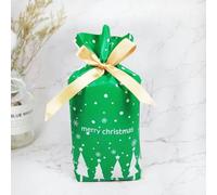10PCS Bolsa de Navidad de Año Nuevo Bolsa de regalo de Navidad Bolsa de galletas de caramelo para empaquetar alimentos Regalo Cordón Bolsillo con cordón-Bolsa de Navidad-20-20 PCS