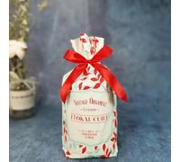 10PCS Bolsa de Navidad de Año Nuevo Bolsa de regalo de Navidad Bolsa de galletas de caramelo para empaquetar alimentos Regalo Cordón Bolsillo con cordón-Bolsa de Navidad-24-10 PCS