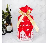 10PCS Bolsa de Navidad de Año Nuevo Bolsa de regalo de Navidad Bolsa de galletas de caramelo para empaquetar alimentos Regalo Cordón Bolsillo con cordón-Bolsa de Navidad-27-20 PCS