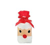 10PCS Bolsa de Navidad de Año Nuevo Bolsa de regalo de Navidad Bolsa de galletas de caramelo para empaquetar alimentos Regalo Cordón Bolsillo con cordón-Bolsa de Navidad-3-10 PCS