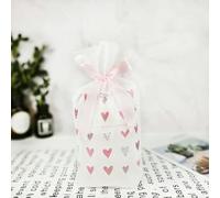 10PCS Bolsa de Navidad de Año Nuevo Bolsa de regalo de Navidad Bolsa de galletas de caramelo para empaquetar alimentos Regalo Cordón Bolsillo con cordón-Bolsa de Navidad-23-10 PCS