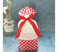 10PCS Bolsa de Navidad de Año Nuevo Bolsa de regalo de Navidad Bolsa de galletas de caramelo para empaquetar alimentos Regalo Cordón Bolsillo con cordón-Bolsa de Navidad-12-10 PCS