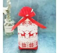 10PCS Bolsa de Navidad de Año Nuevo Bolsa de regalo de Navidad Bolsa de galletas de caramelo para empaquetar alimentos Regalo Cordón Bolsillo con cordón-Bolsa de Navidad-2-10 PCS