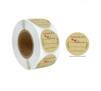 10pcs Bolsa de papel Kraft Dot Stripe Print Hornear Galletas Pan Pastel Dulces Snack Gift Bag Takeaway Packaging Home Party Gift Decor-A01-500pcs-Kraft Paper