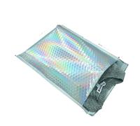 10PCS Bolsas De Regalo De Maquillaje Sobre De Burbujas De Papel De Aluminio Embalaje Colorido Glamour Sobre De Correo De Envío Acolchado-Arco Iris-29x36cm