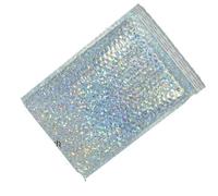 10PCS Bolsas de regalo para correo postal Sobres de papel de aluminio de colores Sobres de envío acolchados-Plata-23x29cm