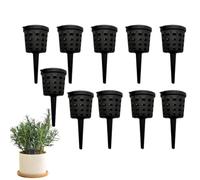 10Pcs Bonsai Fertilizer Basket Plant Nutrient Mesh Cup with Lid | 10-piece PP mesh fertilizer baskets with secure lids for slow release organic plant food in bonsai & garden pots.
