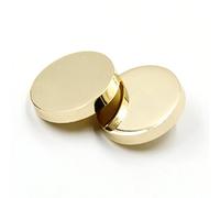 10PCS Botas Planas de Metal para Mujeres - Botón para Chaqueta, Camisa y Capa (25mm Oro)