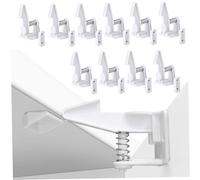 10Pcs Cabinet Locks Baby Proofing, No Drilling Adhesive Child Proof Safety Locks for Drawers & Cabinet Child Safety