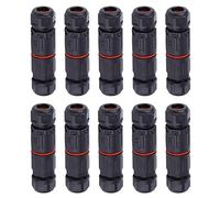 10PCS Cable de Alambre Eléctrico Enchufe Al Aire Libre Conector de 3 Pines IP68 a Prueba de Agua