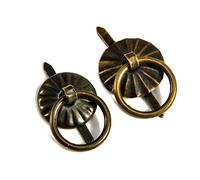 10pcs Caja pequeña gabinete maneja tirones del Cuadro de la Vendimia de extracción de Madera pomos de Las Puertas Anillo Muebles Asas S