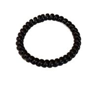 10Pcs Candy-colored Telephone Cord-style Hair Ties Suitable Perfect For Securing Buns And Ponytails(Black)