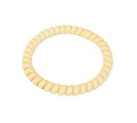 10Pcs Candy-colored Telephone Cord-style Hair Ties Suitable Perfect For Securing Buns And Ponytails(Yellow)