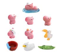 10Pcs Capibara Figure, Capibara Figures Model, Mini Capibara Figura, Animal Figures Model, para Niños Fiestas de Cumpleaños Baby Shower (Rosa)