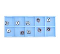 10Pcs Carbide Turning Blade CCMT060204 - XM3025, Lathe Turning Tool with PVD TiAlCrN Coating, Alloy High Temperature Resistance Rhombus Insert for Metal Cutting, Suitable