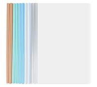 10PCS Carpeta de Barra Deslizante,Transparente Carpeta de Archivos, A4 Cubiertas de Informes, Plástico Carpetas Dossier con Tipo U Barra Deslizante Para Clasificación Documentos Oficina Escolar