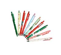 10Pcs Christmas Gel Inks Pen 0.5mm Tip Refillable Retractable Gel Quick Dry For Note Taking Holiday Stocking Fillers Office Christmas Set