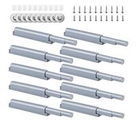 10pcs Cierre Push para Puertas Amortiguador de Puerta de Muebles Color Gris Armario Captura Magnética Amortiguador Puerta Cierre Magnético Empuje para Abre y Cierra la Puertas con un Solo Empuje