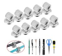 10Pcs Clips de Soporte de Bolígrafo, Portalápices de Acero Inoxidable, Clips Soportes de Pluma, Portalápices Magnético, Clip de Lápices para Oficina Hogar