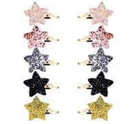 10Pcs Clips Para El Cabello De Estrella, Clips Para El Cabello Brillantes, Clips Para El Cabello Para Niños, Clips Para Decoración De Estrellas Para El Cabello