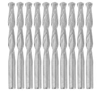 10Pcs CNC Tungsten Fresa 2 Flute Carbudo Espiral Router Bit End Tallo Dia 3.175mm / 1/8inch Woodworking Milling Cutter for Wood Acrylic PVC