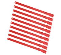 10pcs Collar de Cabra PU 23 Pulgadas Collar de Ganado Ajustable para Animales de Granja Caca de Vaca Oveja Red PU Material: Este Animal de Cuello de Cuello de Cabra (Rojo)