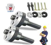 10Pcs Conversion Angle Grinding Adapter Connecting Rod Kit For Electric Drill, Adjustable Rotary Driver Cutter Shaft Accessories Drill Angle Grinder Adapter With Spanner,For Cutting Disc Polish Disc