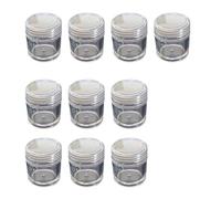 10pcs Cosmético Contenedor De Almacenamiento Con 12 Agujeros Tamizador Y Tapa De Plástico Claro Perdedor De Polvo De Vidrio Para Viaje Uso Plástico Claro Tarro De Polvo Suelto