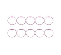 10Pcs Creative Keyring Metal Fashion Retro Simple Durable Keychain for Key Pink