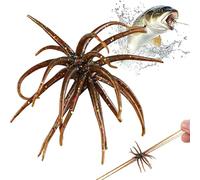 10pcs Creature Bait Dice Baits for Bass Fishing - Sea Urchin Dice Fishing Lure in 2.7in 3.5in 4.3in, Floating Sea Urchin Soft Lure, Durable TPR Material Swimbait for Lake Fish (#1,4.3in)