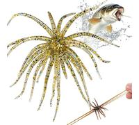 10pcs Creature Bait Dice Baits for Bass Fishing - Sea Urchin Dice Fishing Lure in 2.7in 3.5in 4.3in, Floating Sea Urchin Soft Lure, Durable TPR Material Swimbait for Lake Fish (#6,2.7in)