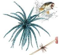 10pcs Creature Bait Dice Baits for Bass Fishing - Sea Urchin Dice Fishing Lure in 2.7in 3.5in 4.3in, Floating Sea Urchin Soft Lure, Durable TPR Material Swimbait for Lake Fish (#3,2.7in)