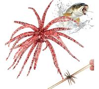10pcs Creature Bait Dice Baits for Bass Fishing - Sea Urchin Dice Fishing Lure in 2.7in 3.5in 4.3in, Floating Sea Urchin Soft Lure, Durable TPR Material Swimbait for Lake Fish (#2,2.7in)