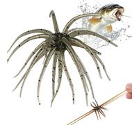 10pcs Creature Bait Dice Baits for Bass Fishing - Sea Urchin Dice Fishing Lure in 2.7in 3.5in 4.3in, Floating Sea Urchin Soft Lure, Durable TPR Material Swimbait for Lake Fish (#4,3.5in)
