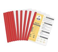 10pcs Cubiertas Transparentes Informes, A4 Reporte de Barra Deslizante, Cubierta de Archivo Plástico con Barra Deslizante para Archivos Oficina Documentos.Sostener Hasta 40 Papeles(Rojo)